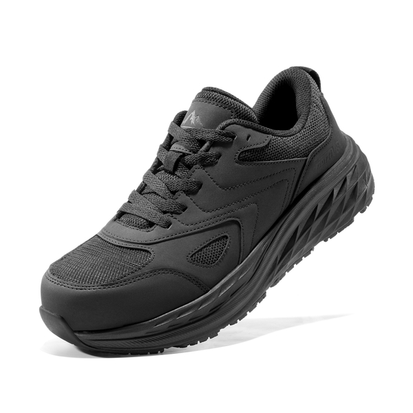 Men's Comfortable Steel Toe Work Shoes - BLACK -  0